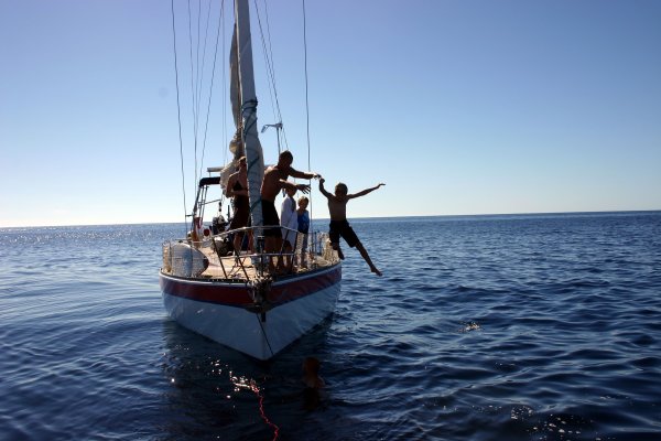 Tristan's turn walking the plank